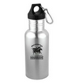 16 Oz. Stainless Steel Sport Bottle w/ Carabiner Clip